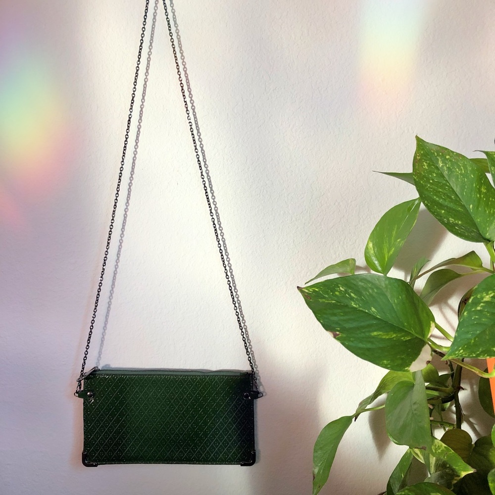 Pine green Poverty Flats clutch